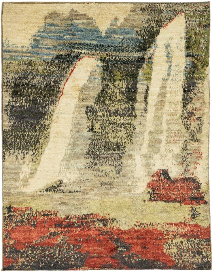 Detail image of 6' 5 x 9' 10 Hand Knotted Darya Wool Rug