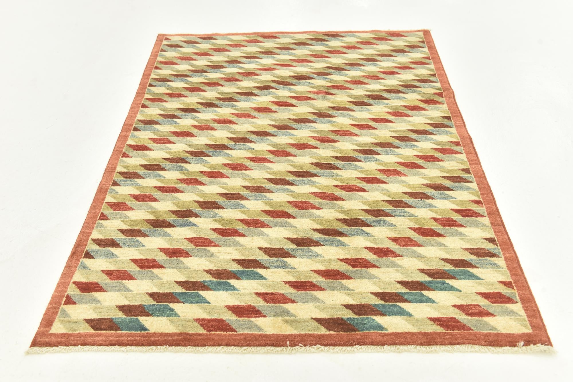 4' 2 x 5' 9 Hand Knotted Darya Oriental Rug