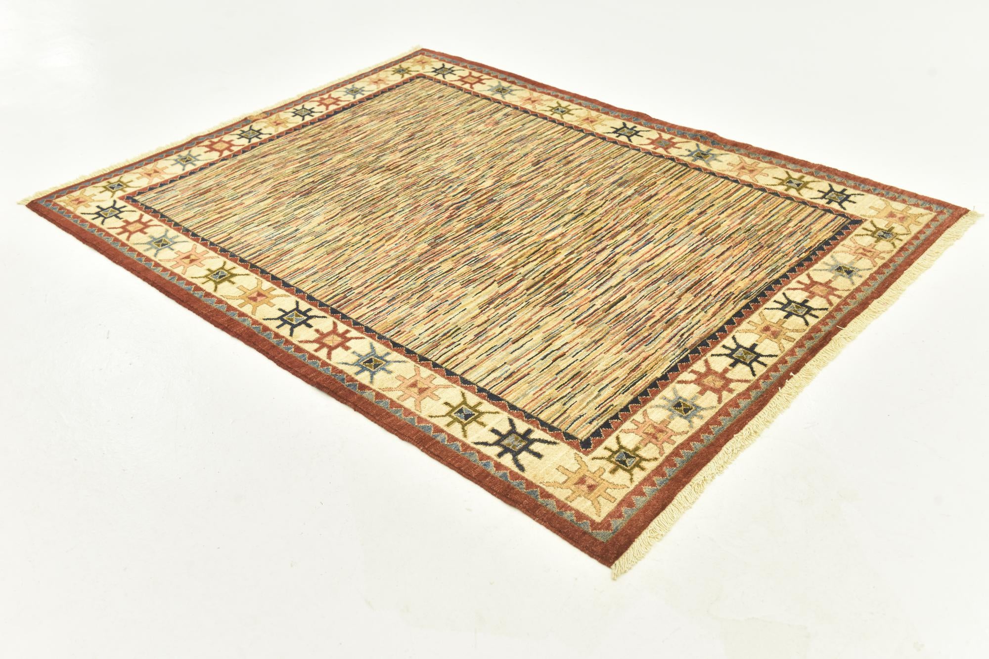 5' 1 x 6' 5 Hand Knotted Darya Oriental Rug
