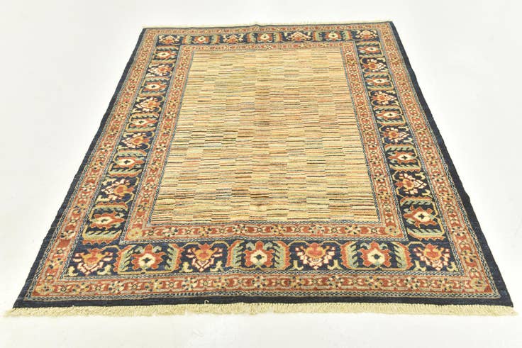 Detail image of 4' 9 x 6' 2 Hand Knotted Darya Oriental Rug