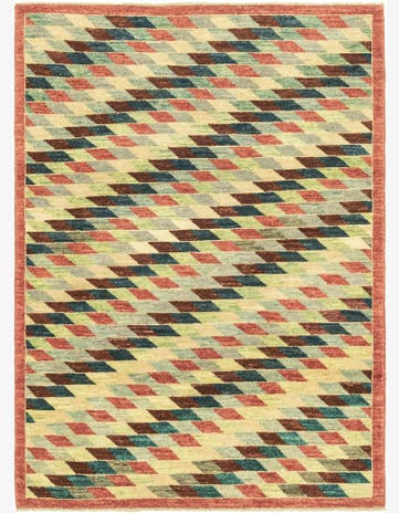 4' 1 x 5' 9 Hand Knotted Darya Oriental Rug