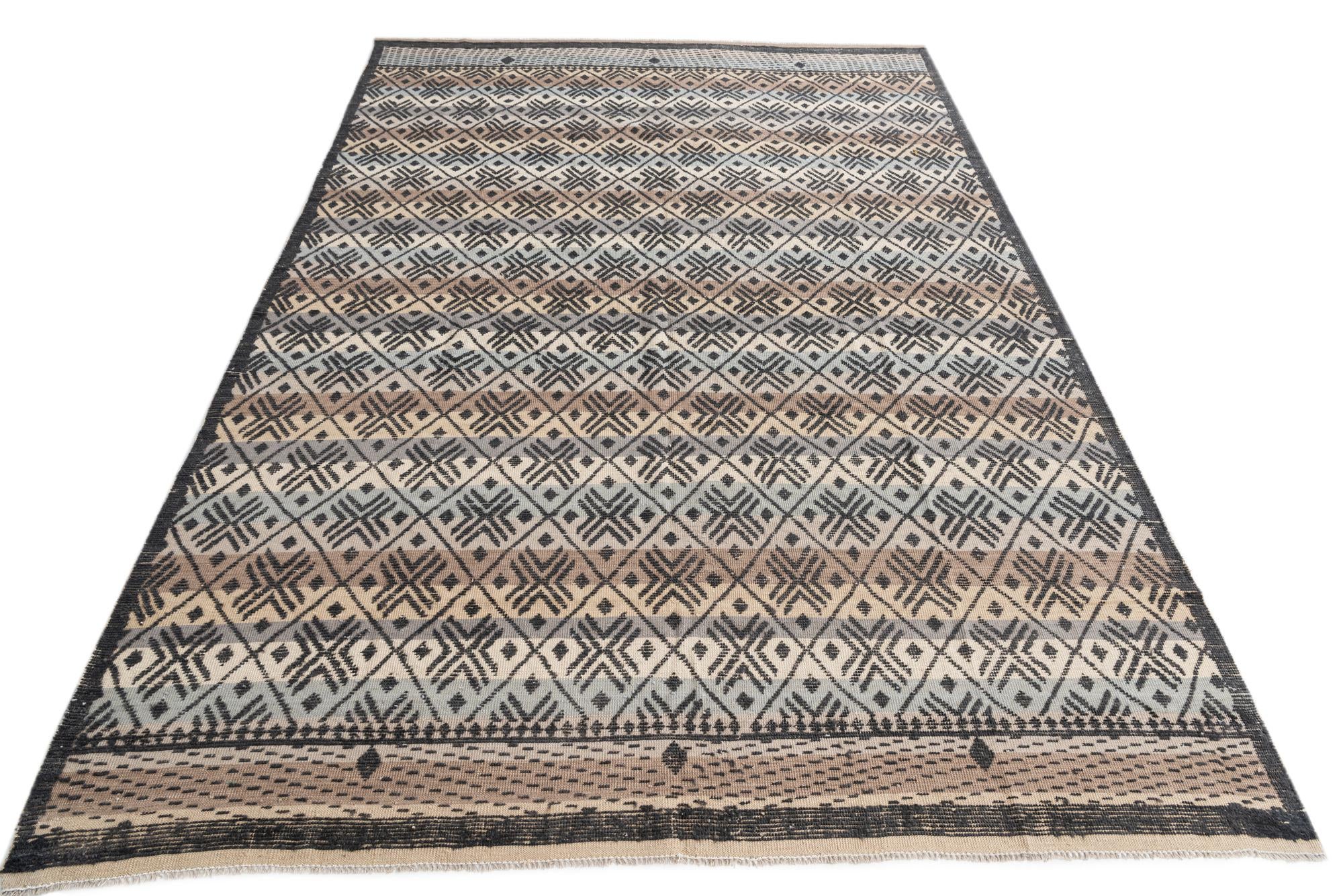 10' x 14' 5 Hand Knotted Darya Wool Rug