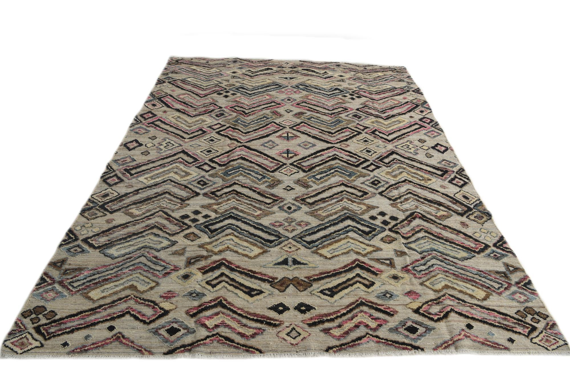 8' x 10' 9 Hand Knotted Darya Wool Rug