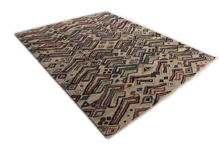 8' x 10' 1 Hand Knotted Darya Wool Rug