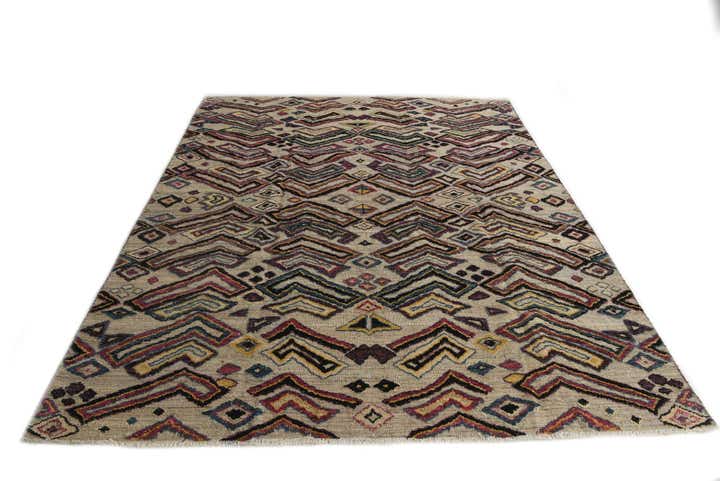 8' x 10' 1 Hand Knotted Darya Wool Rug