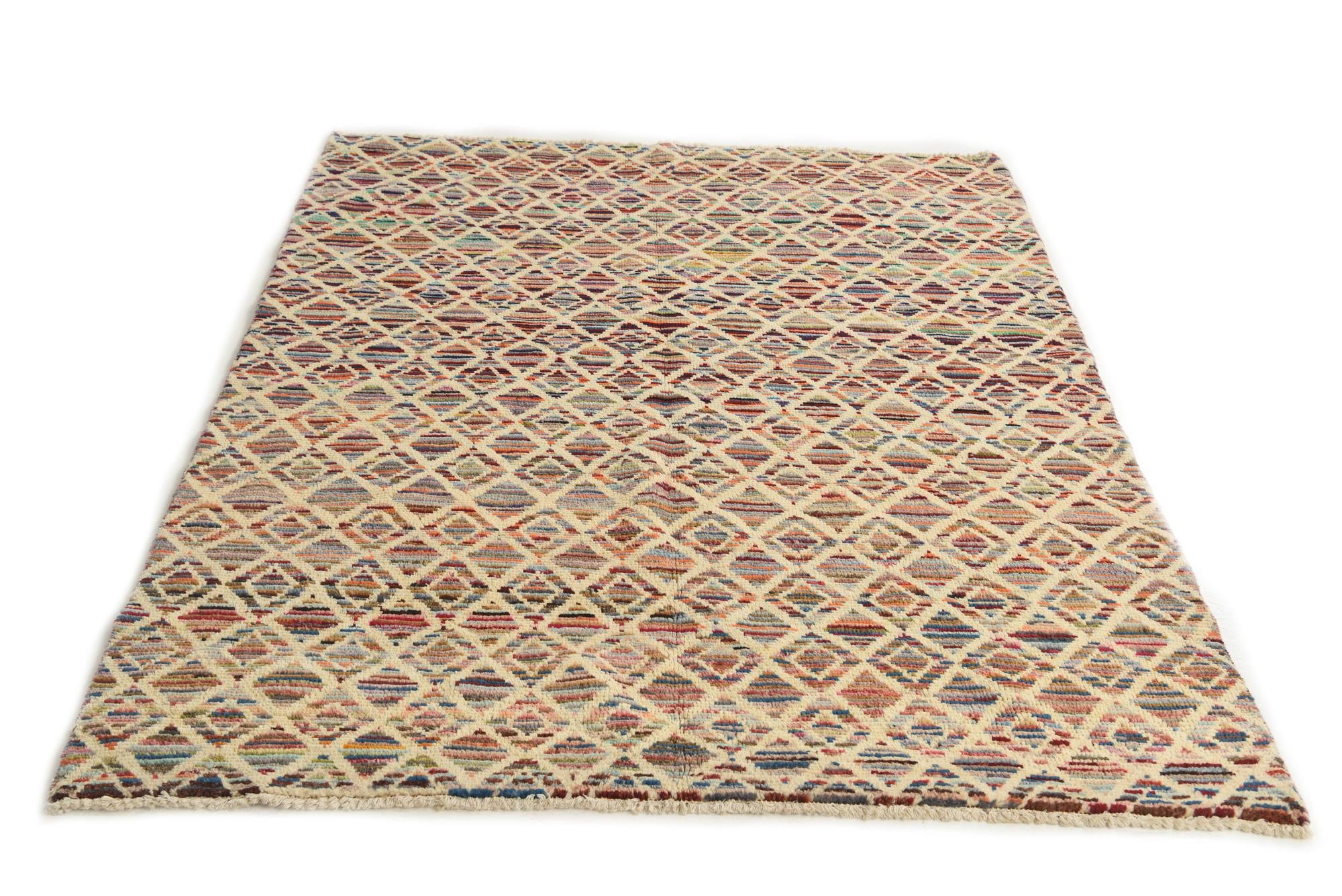 5' 3 x 7' Hand Knotted Darya Wool Rug