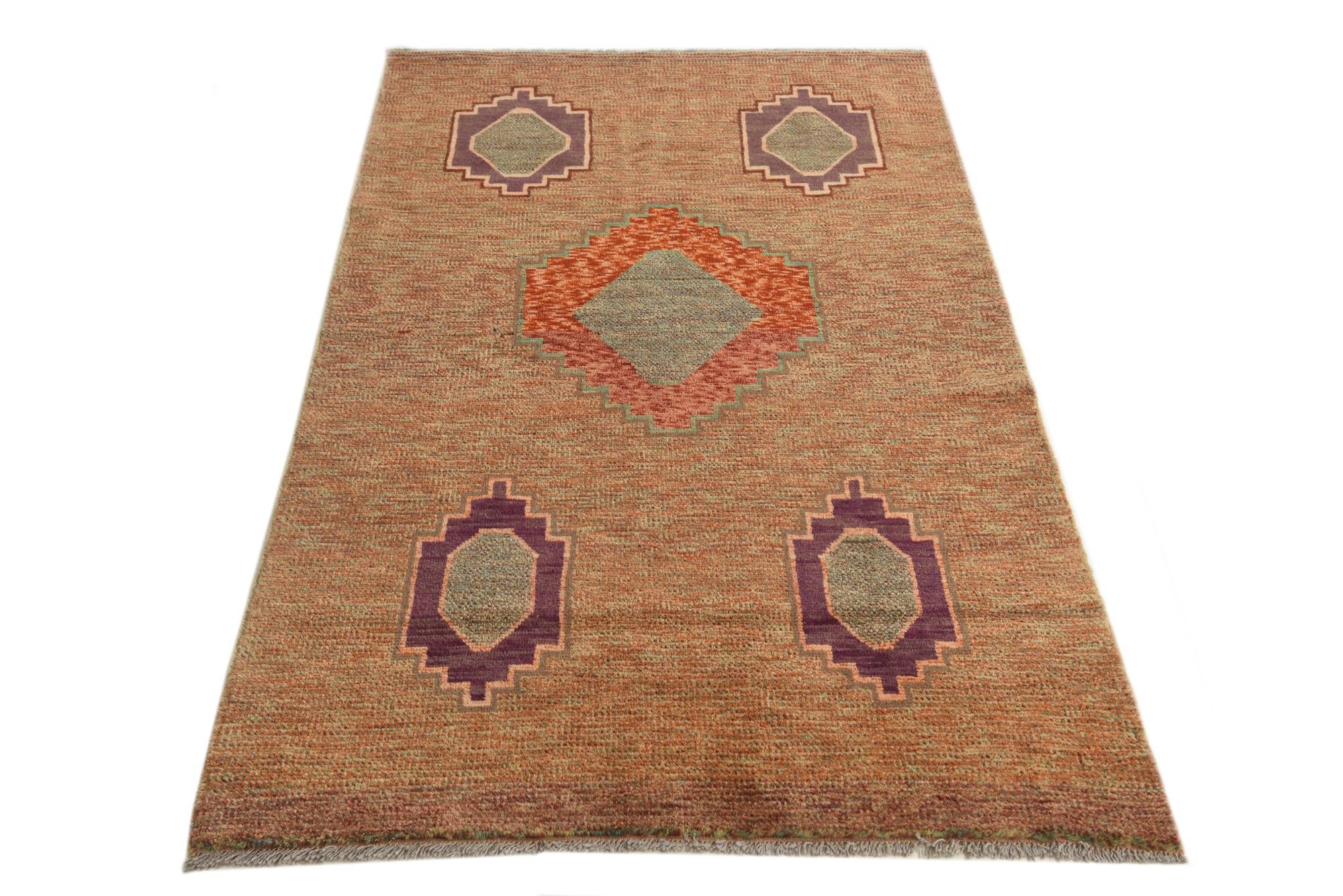 3' 8 x 6' 3 Hand Knotted Darya Wool Rug
