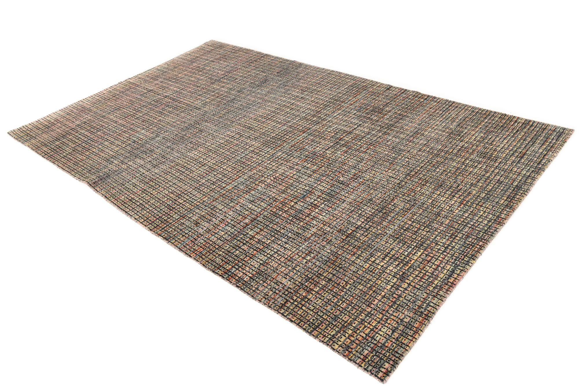 6' 3 x 10' 1 Hand Knotted Darya Wool Rug