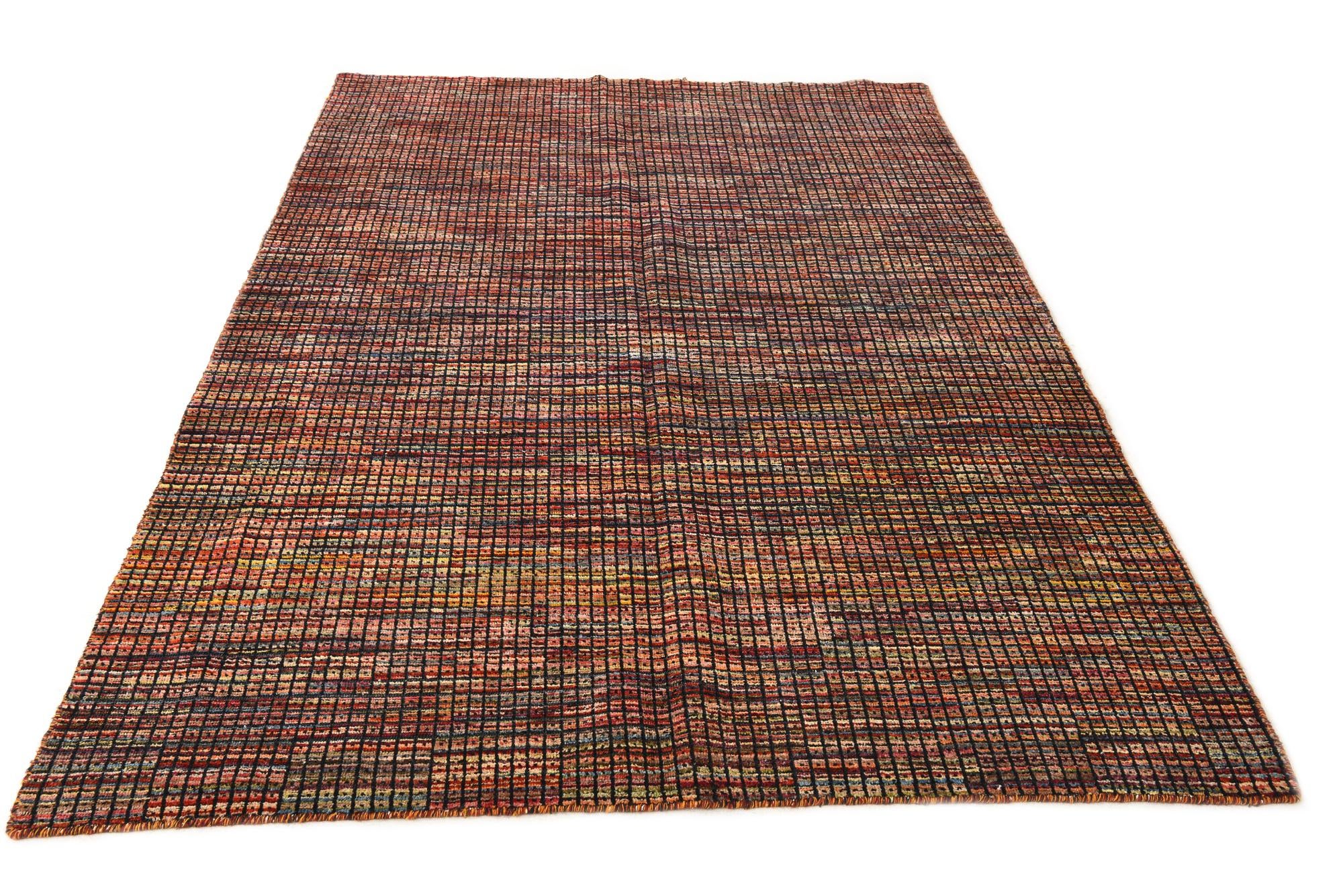 6' 4 x 10' 8 Hand Knotted Darya Wool Rug
