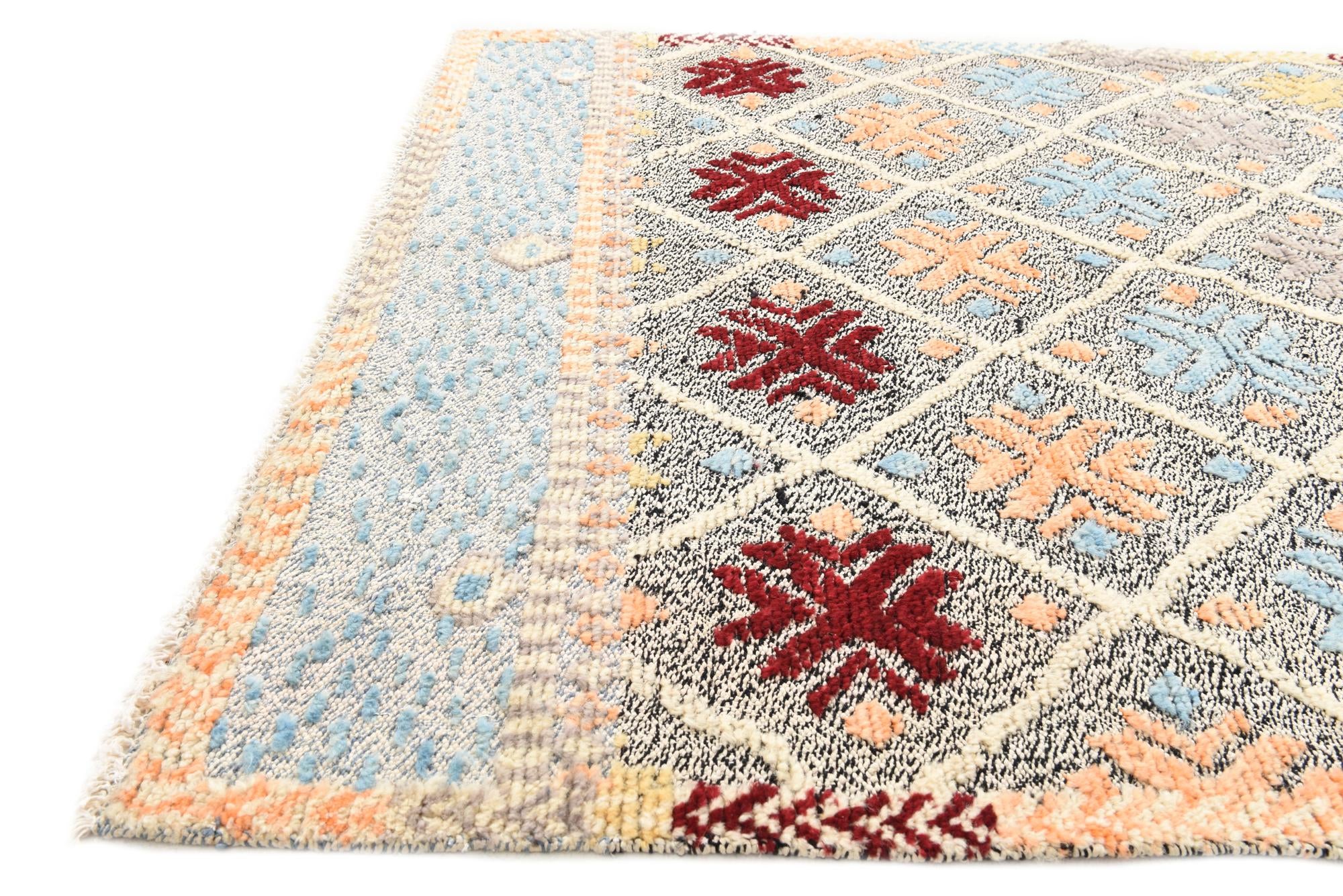 4' 11 x 7' 1 Hand Knotted Darya Wool Rug