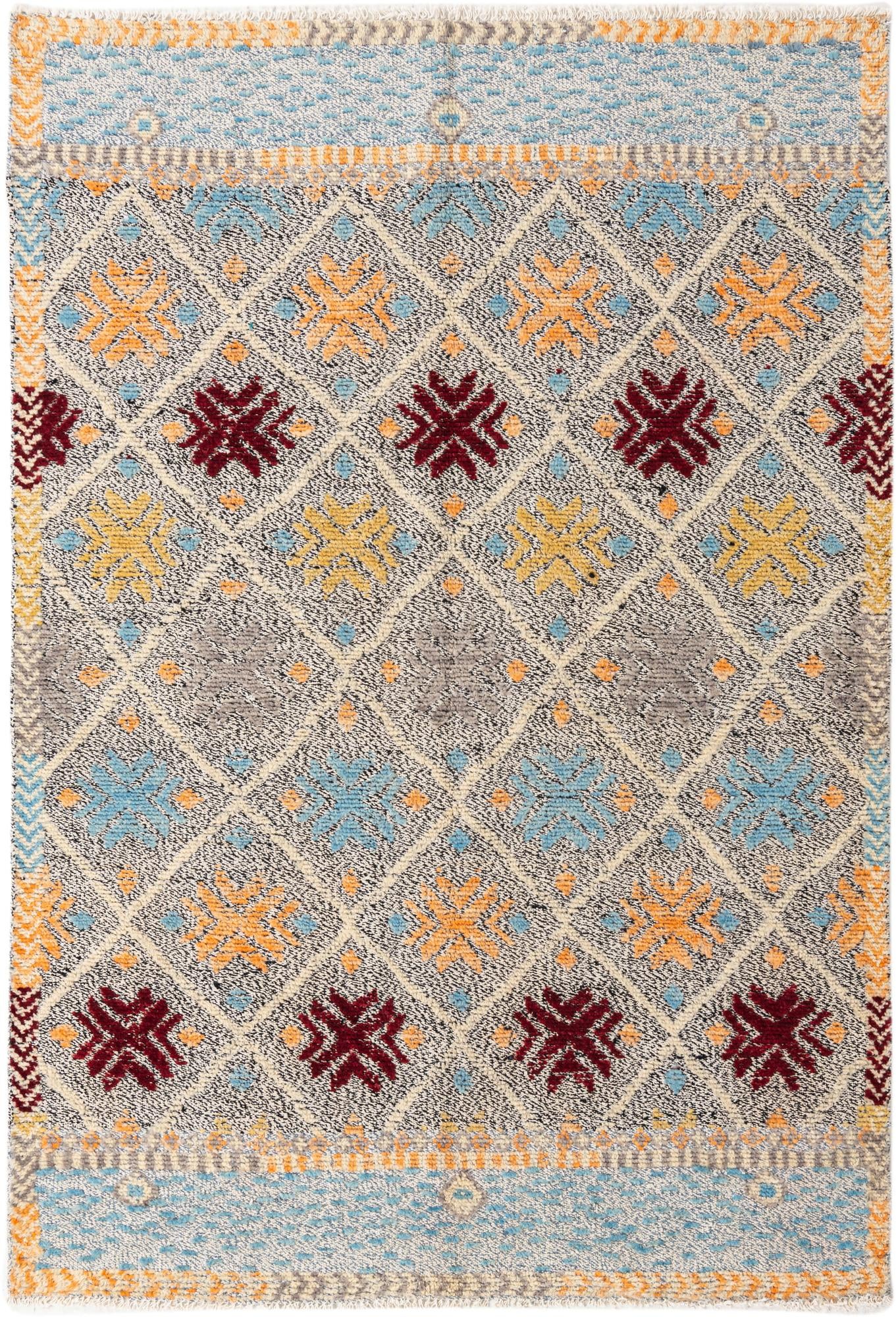 4' 11 x 7' 1 Hand Knotted Darya Wool Rug