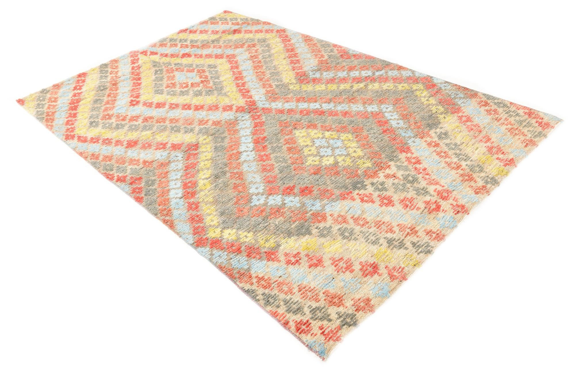 5' 6 x 8' 4 Hand Knotted Darya Wool Rug