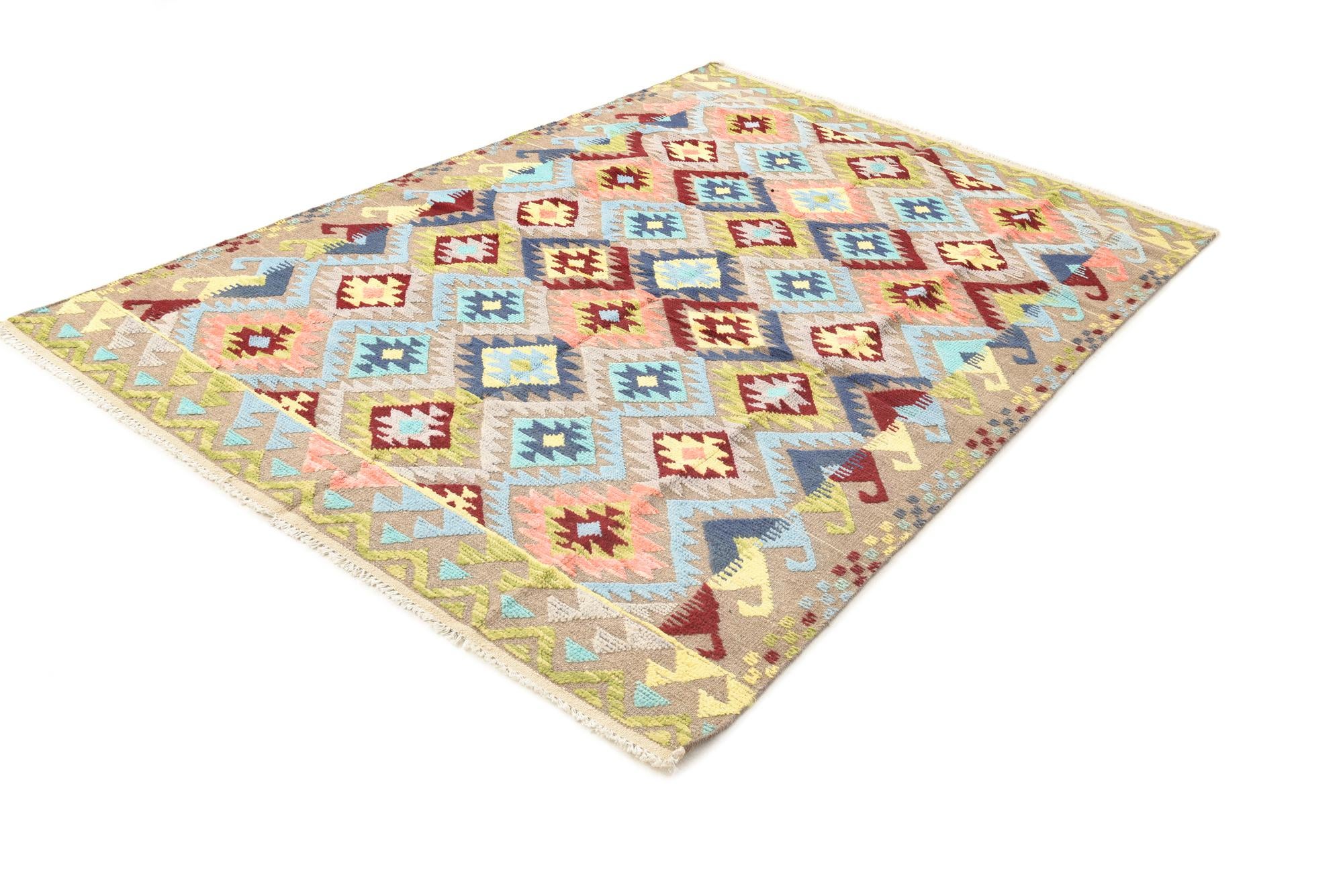 5' 11 x 8' 6 Hand Knotted Darya Wool Rug