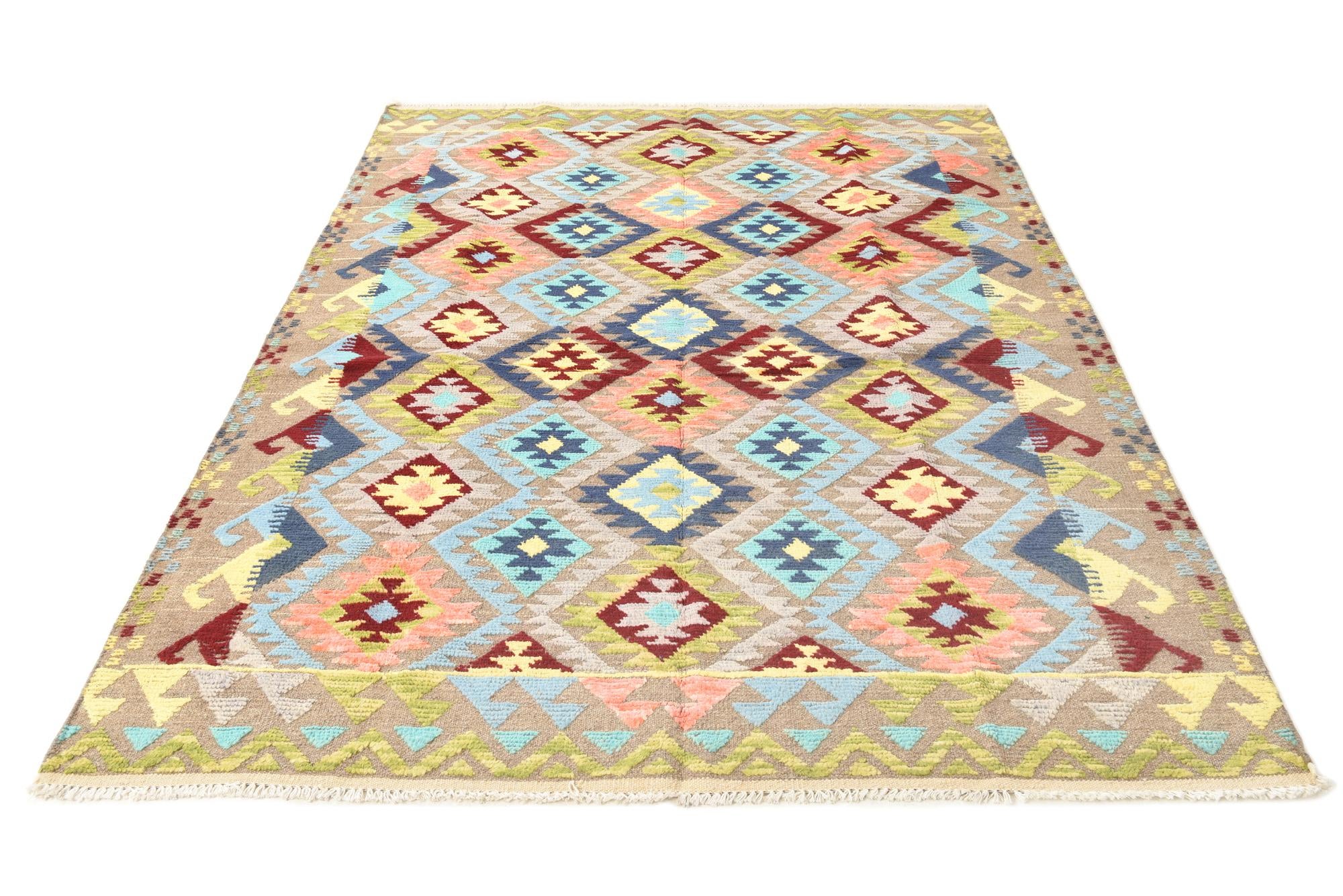 5' 11 x 8' 6 Hand Knotted Darya Wool Rug