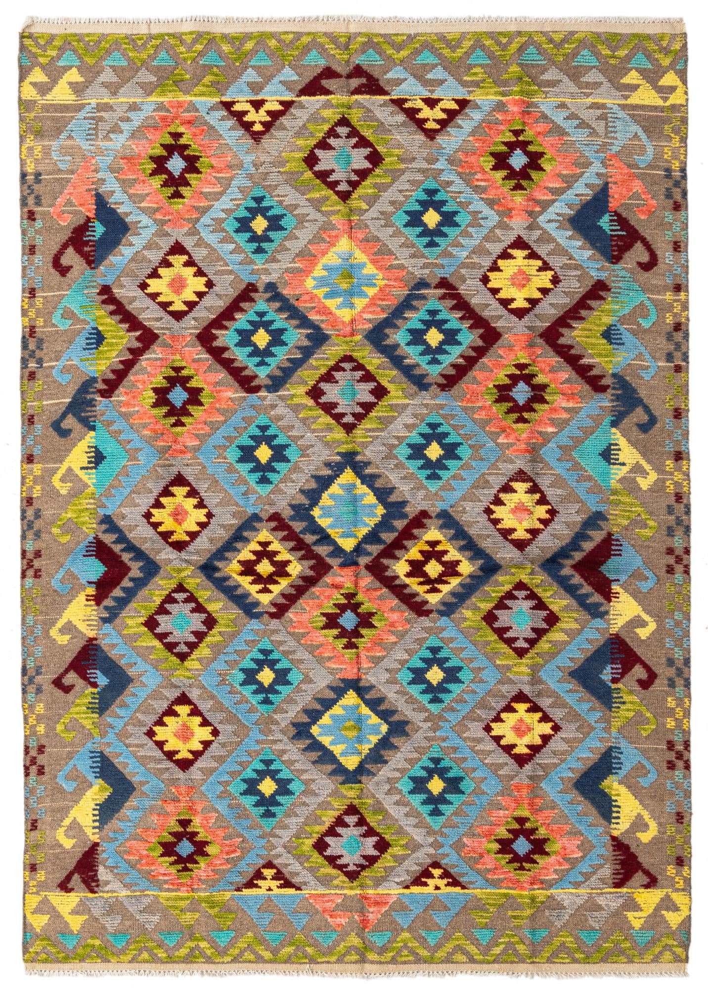 5' 11 x 8' 6 Hand Knotted Darya Wool Rug