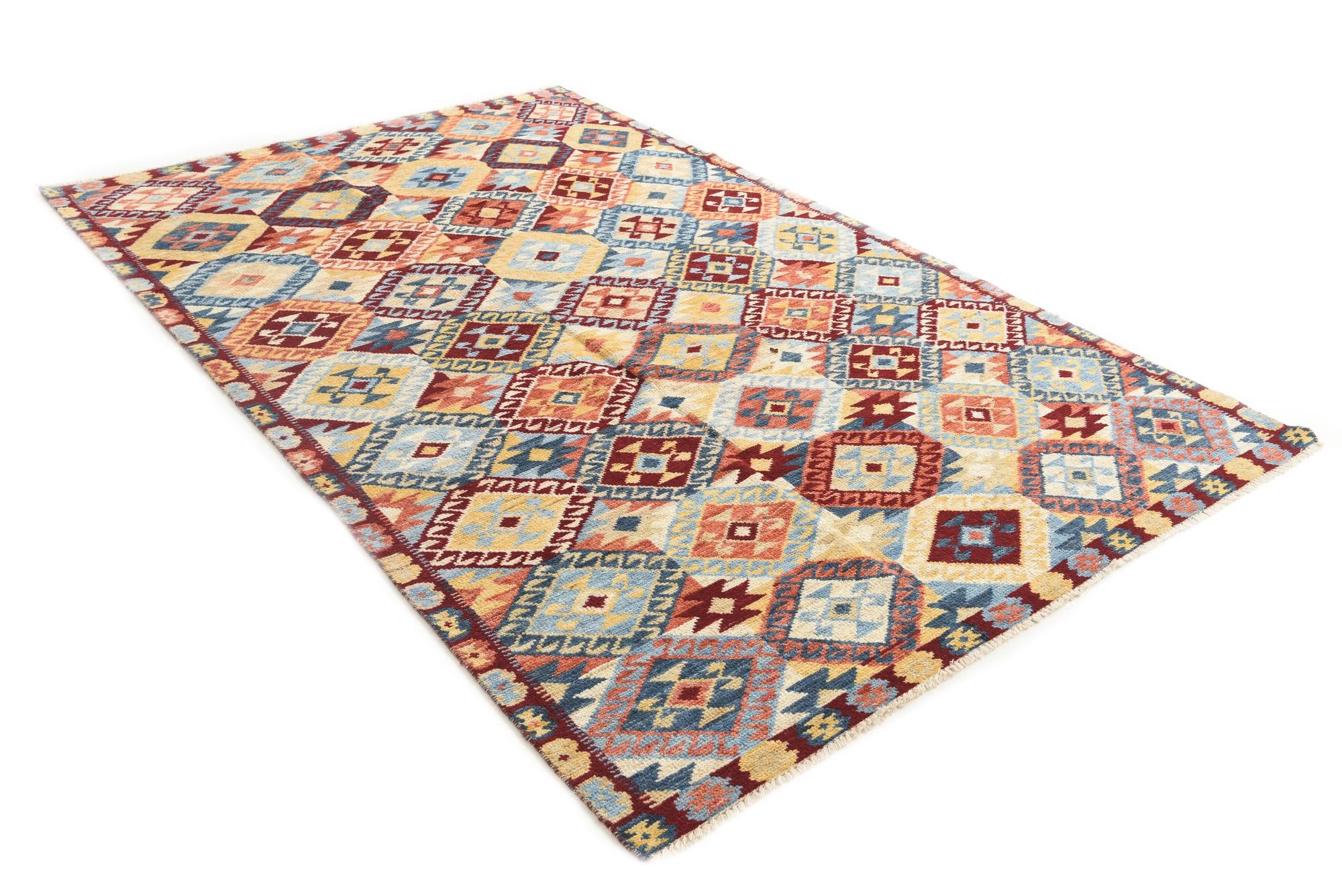 6' 4 x 10' 1 Hand Knotted Darya Wool Rug