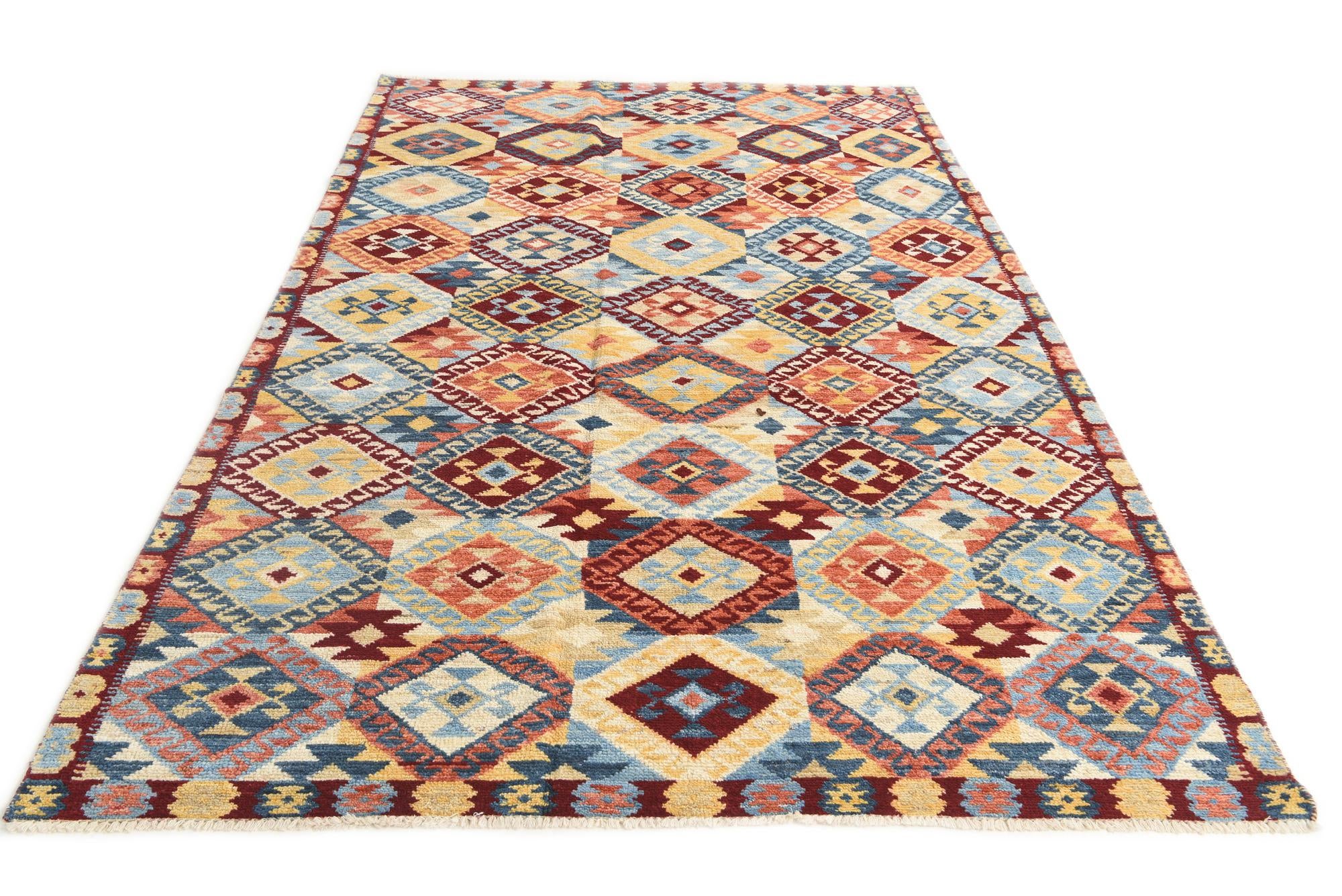 6' 4 x 10' 1 Hand Knotted Darya Wool Rug