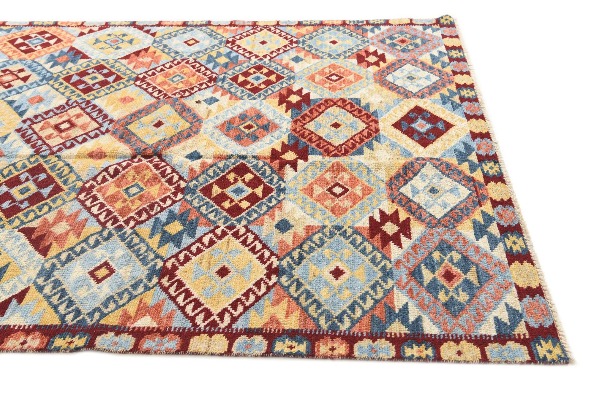 6' 4 x 10' 1 Hand Knotted Darya Wool Rug