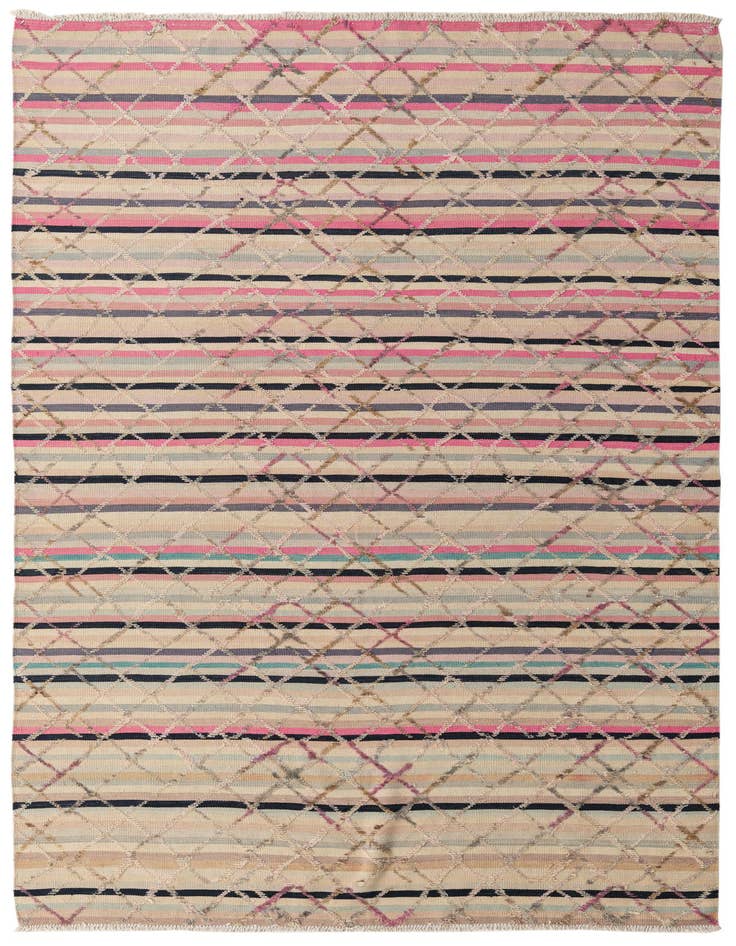 Detail image of 6' 3 x 10' 3 Hand Knotted Darya Wool Rug
