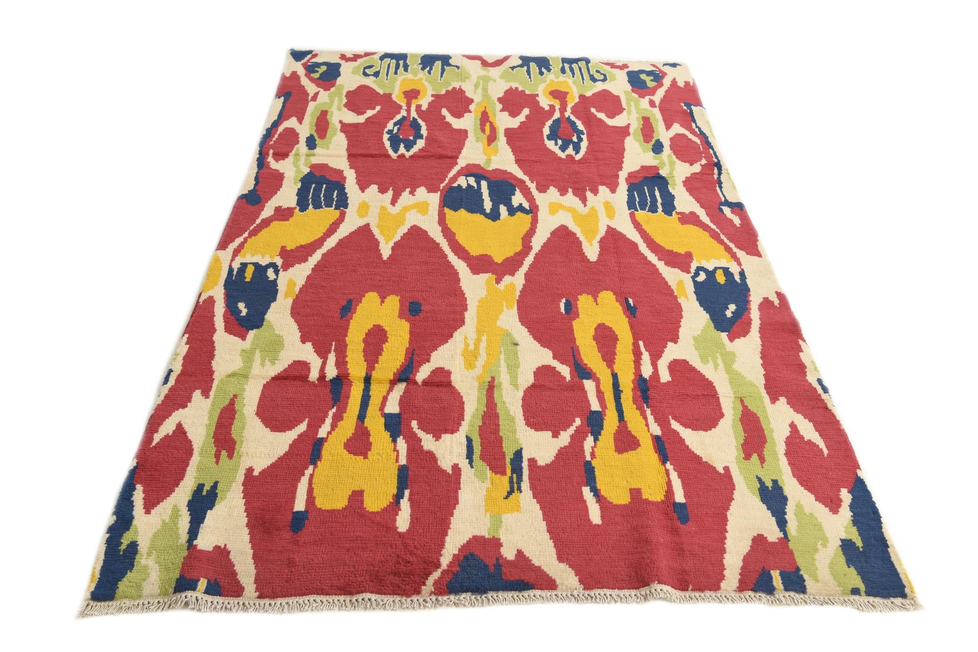 5' 2 x 8' 8 Hand Knotted Darya Wool Rug