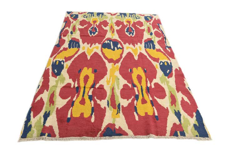 5' 2 x 8' 8 Hand Knotted Darya Wool Rug