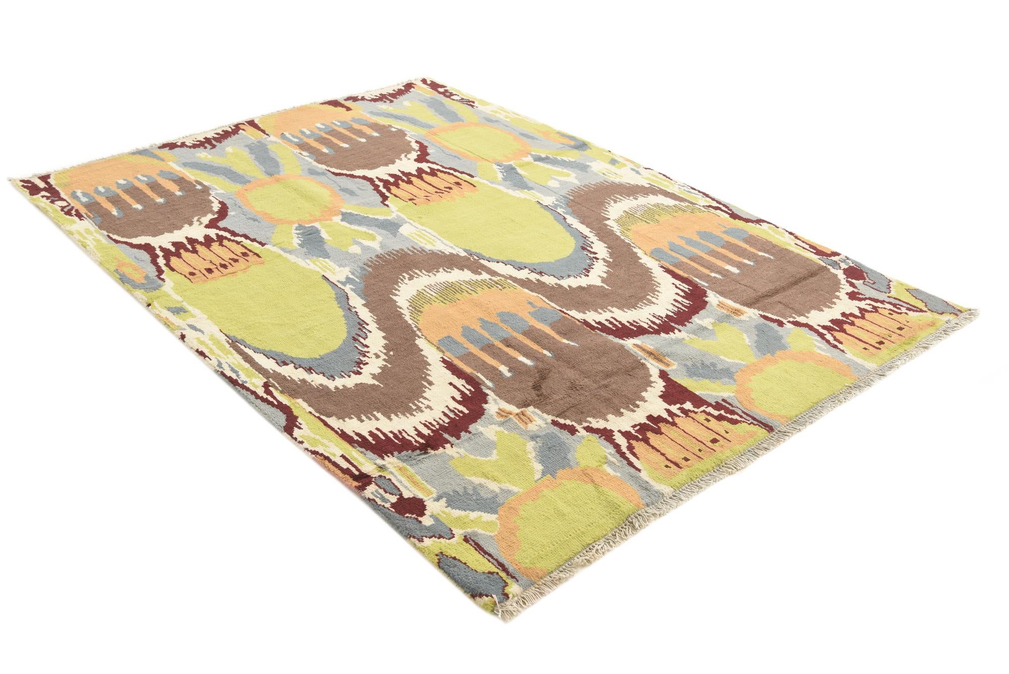 6' 2 x 8' 4 Hand Knotted Darya Wool Rug