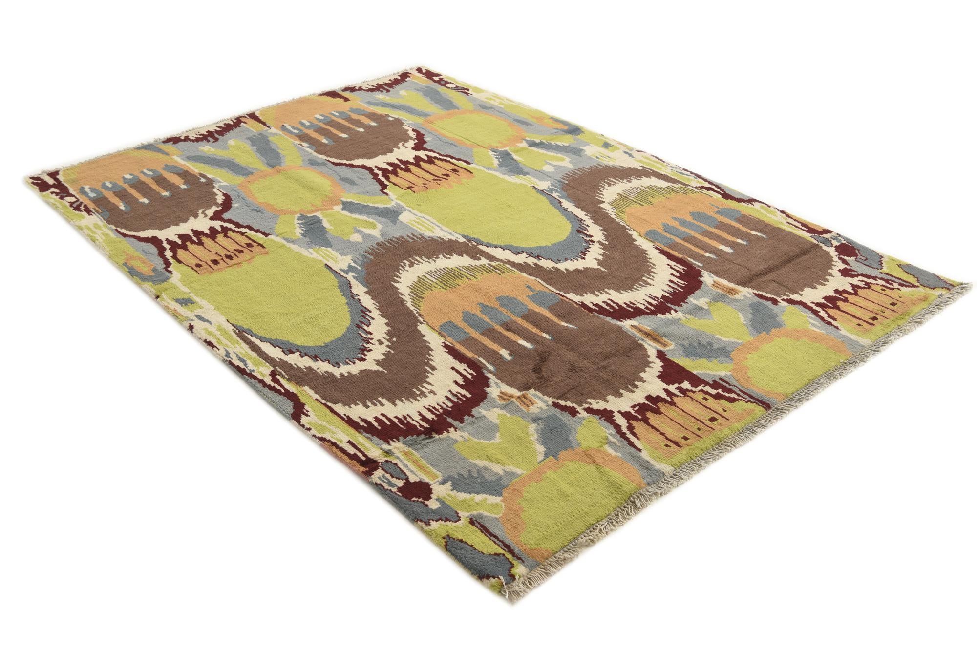 6' 2 x 8' 4 Hand Knotted Darya Wool Rug