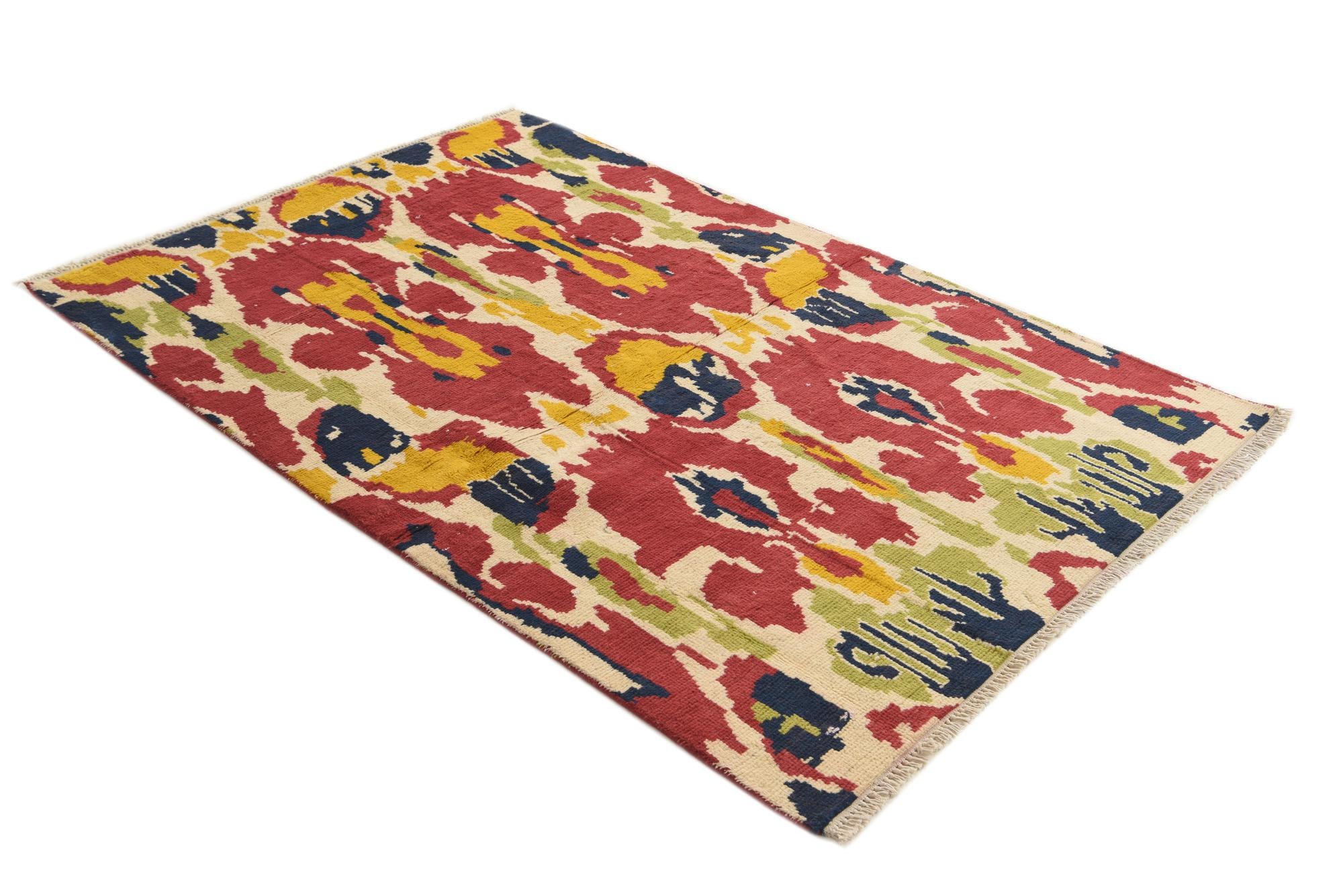 4' 7 x 6' 10 Hand Knotted Darya Wool Rug