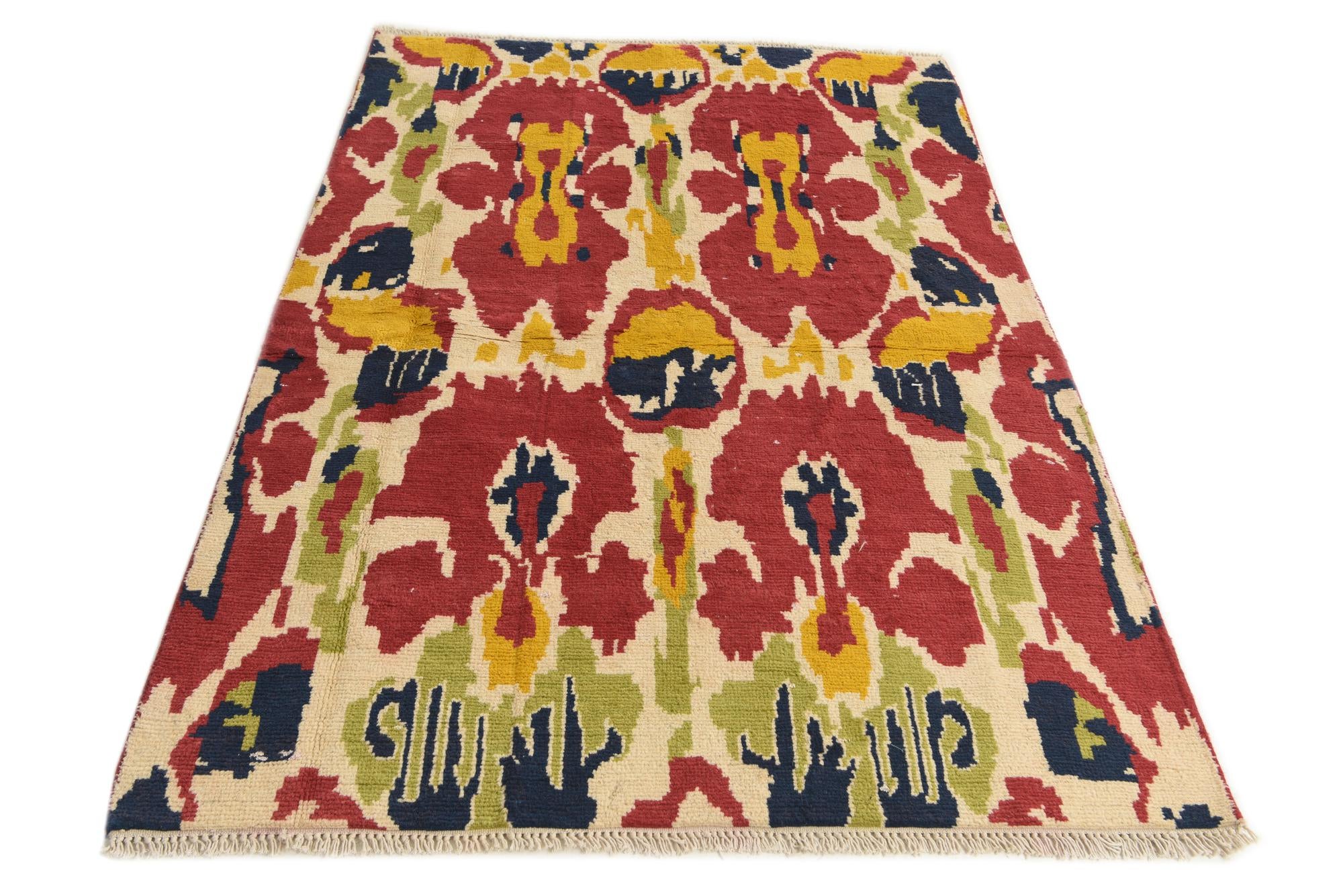 4' 7 x 6' 10 Hand Knotted Darya Wool Rug