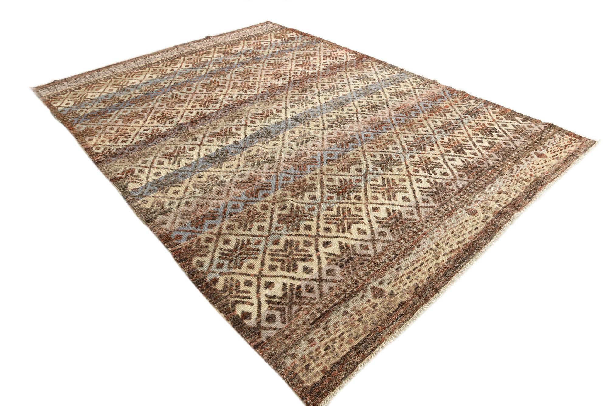 9' x 12' 2 Hand Knotted Darya Wool Rug