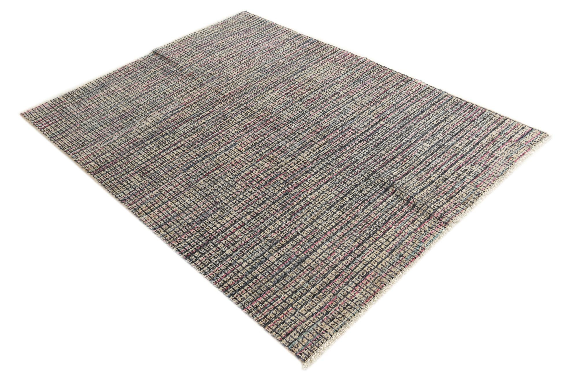4' 9 x 6' 3 Hand Knotted Darya Wool Rug