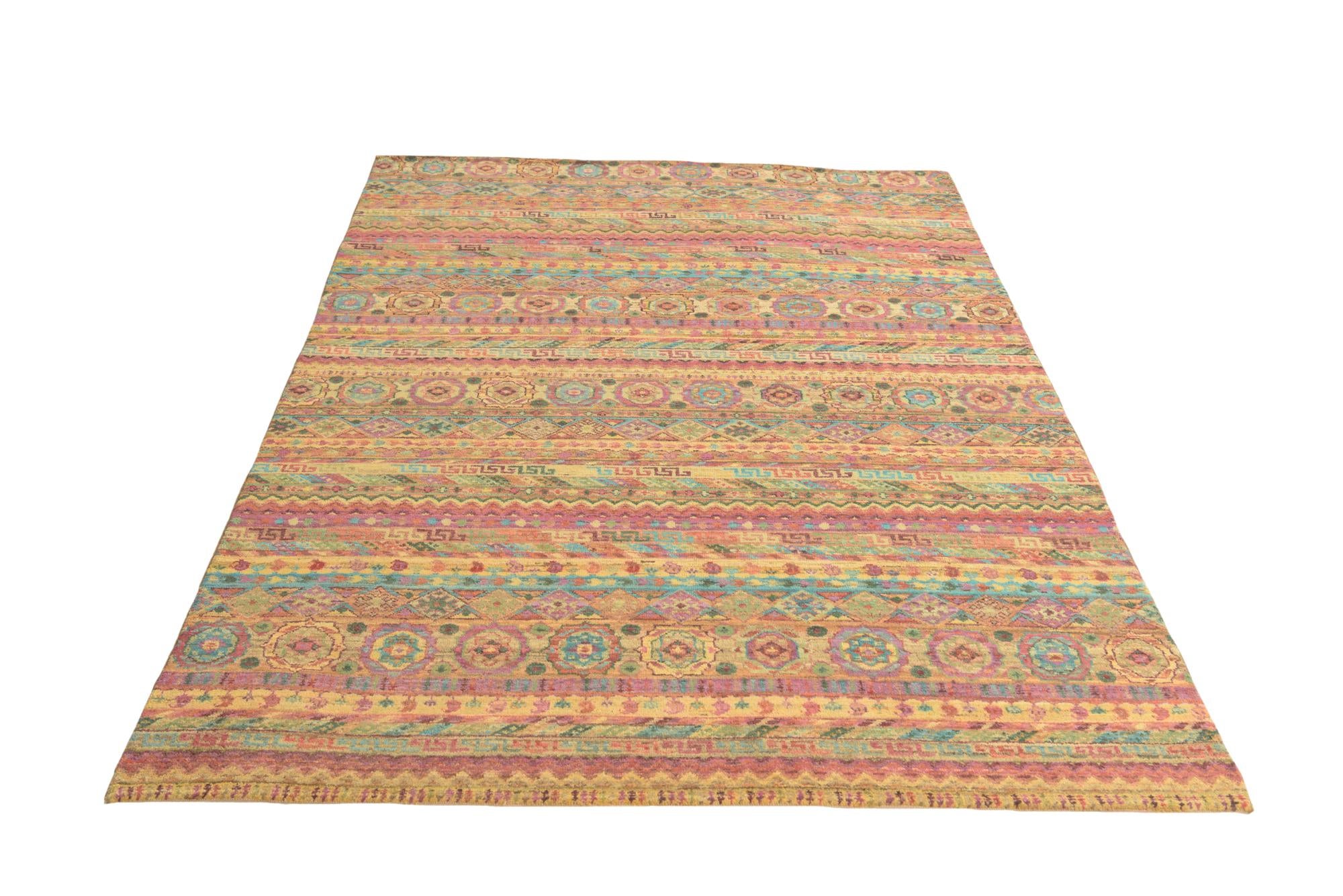 5' 6 x 8' 1 Hand Knotted Darya Oriental Wool Rug