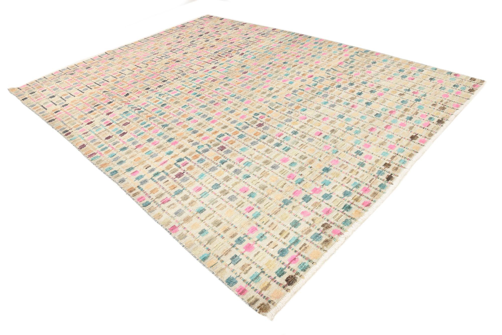 9' 1 x 11' 11 Hand Knotted Darya Wool Rug