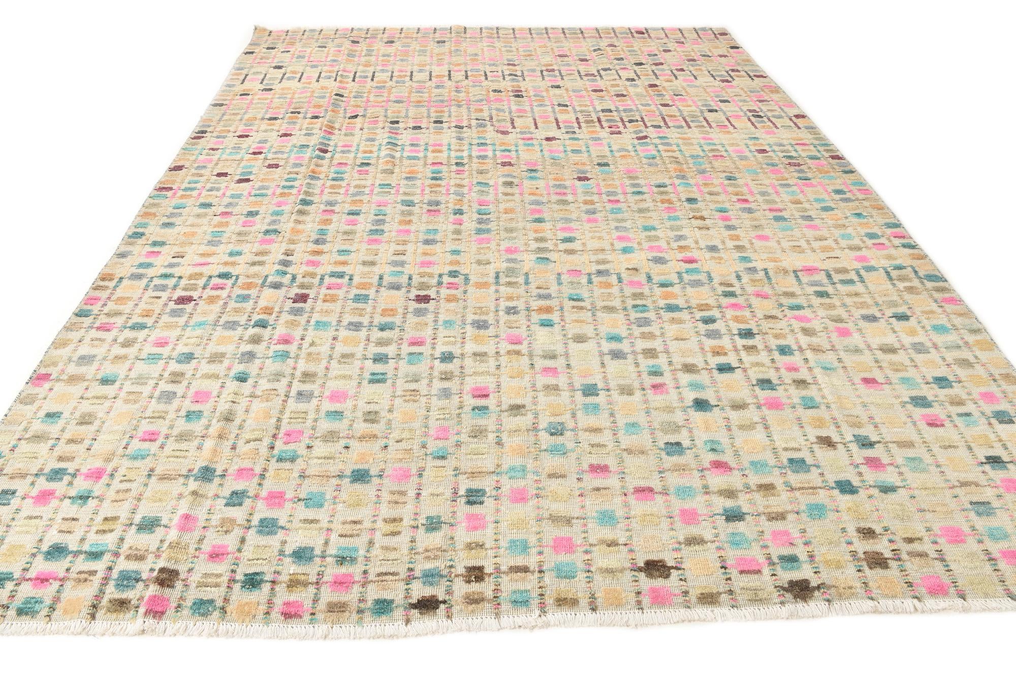 9' 1 x 11' 11 Hand Knotted Darya Wool Rug