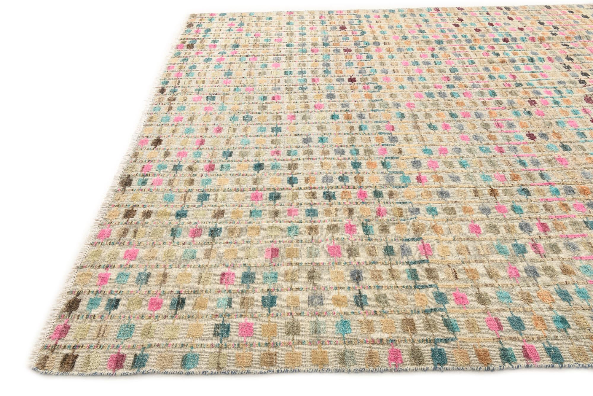 9' 1 x 11' 11 Hand Knotted Darya Wool Rug