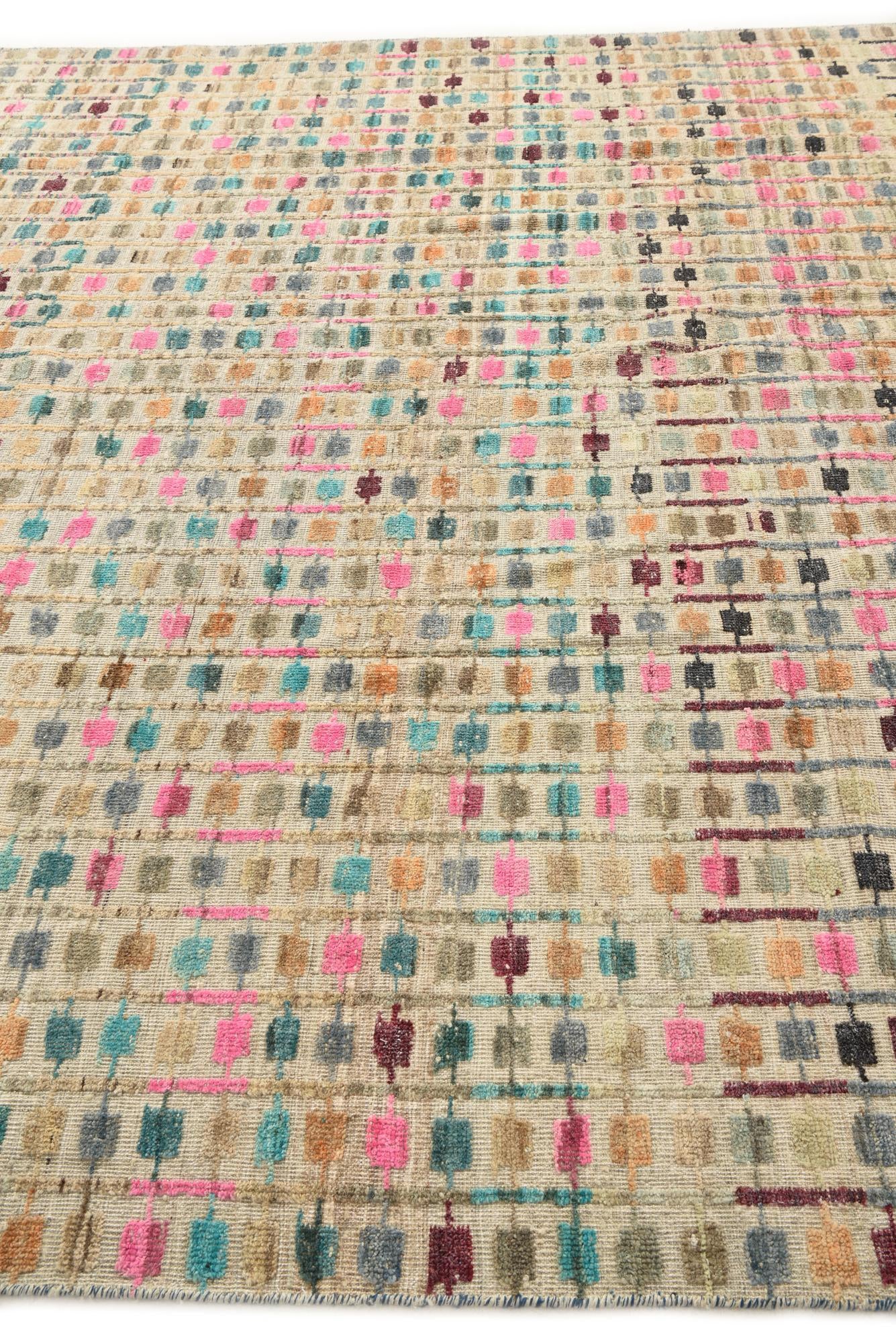 9' 1 x 11' 11 Hand Knotted Darya Wool Rug