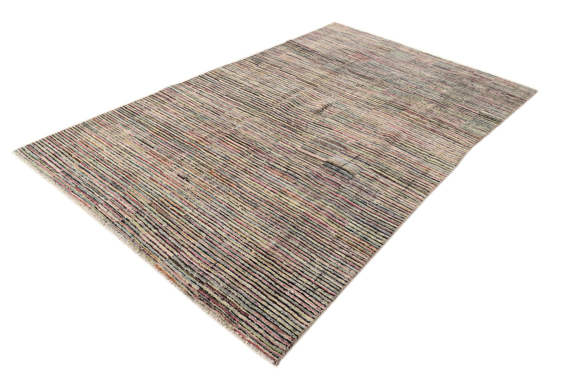 6' x 10' 3 Hand Knotted Darya Wool Rug
