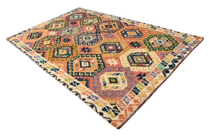 6' 8 x 10' 4 Hand Knotted Darya Wool Rug