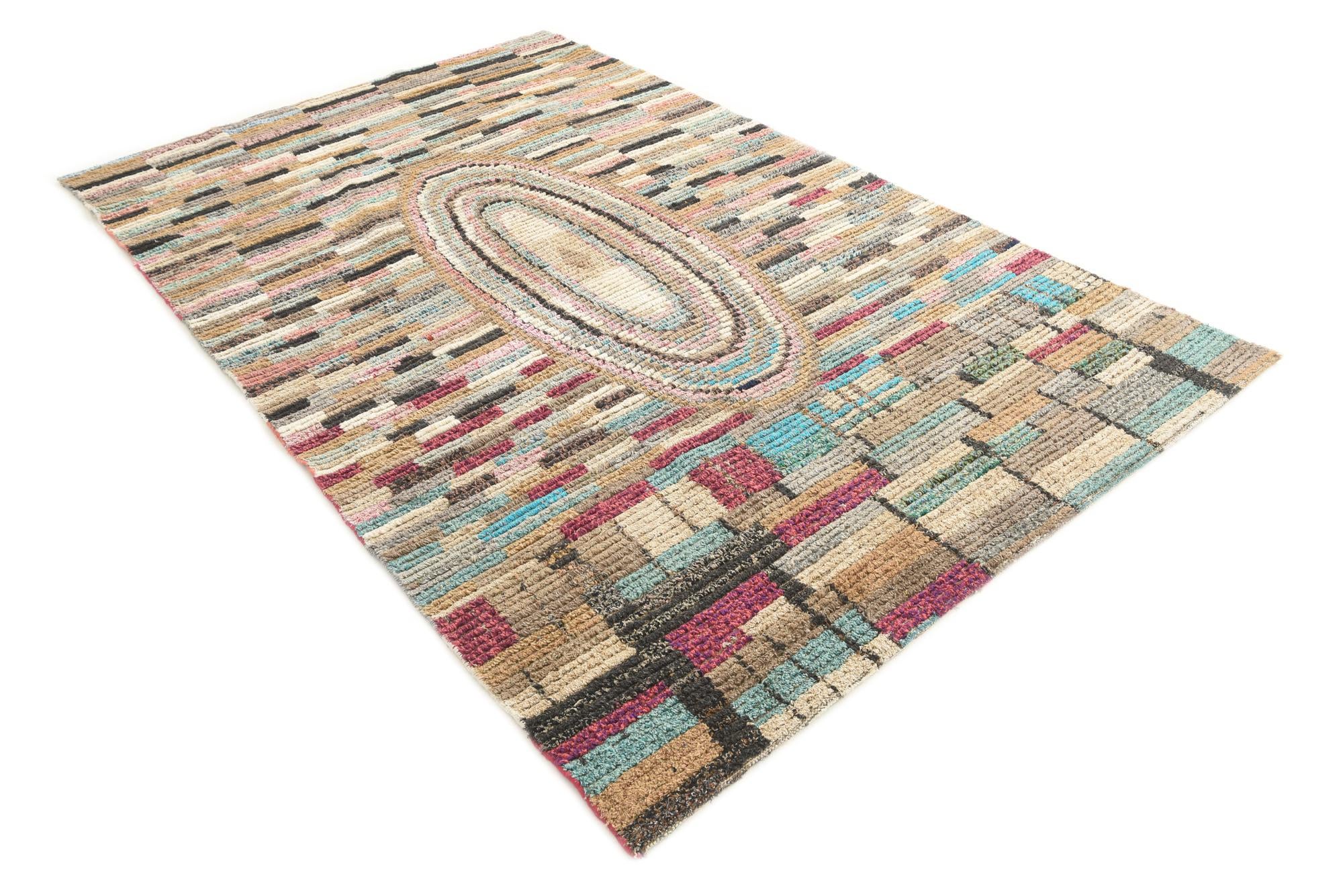 6' 1 x 9' 7 Hand Knotted Darya Wool Rug