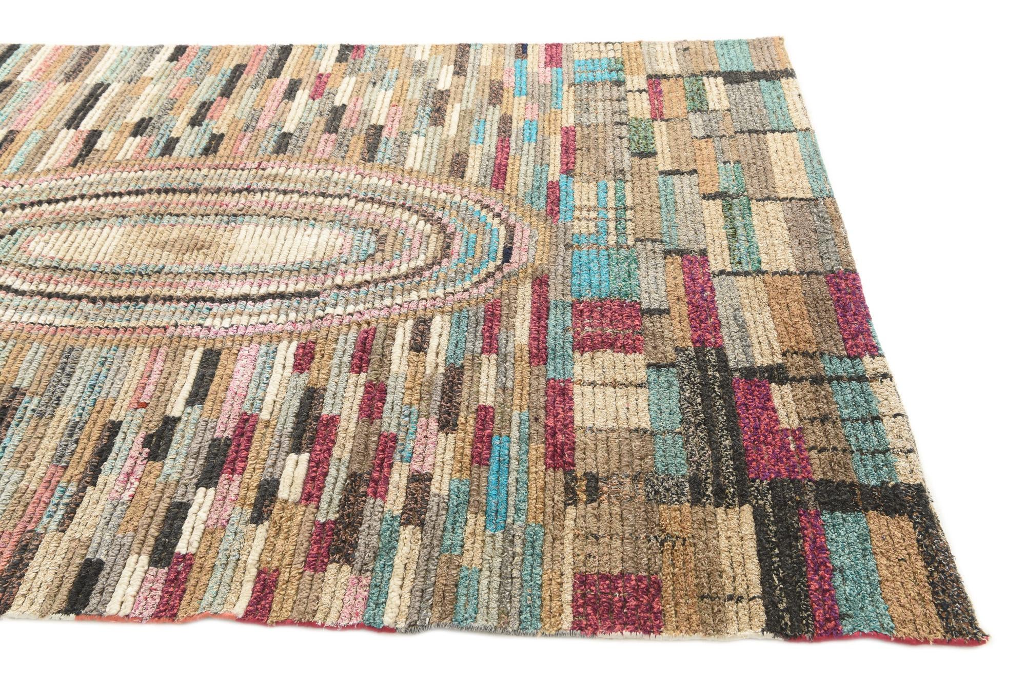 6' 1 x 9' 7 Hand Knotted Darya Wool Rug