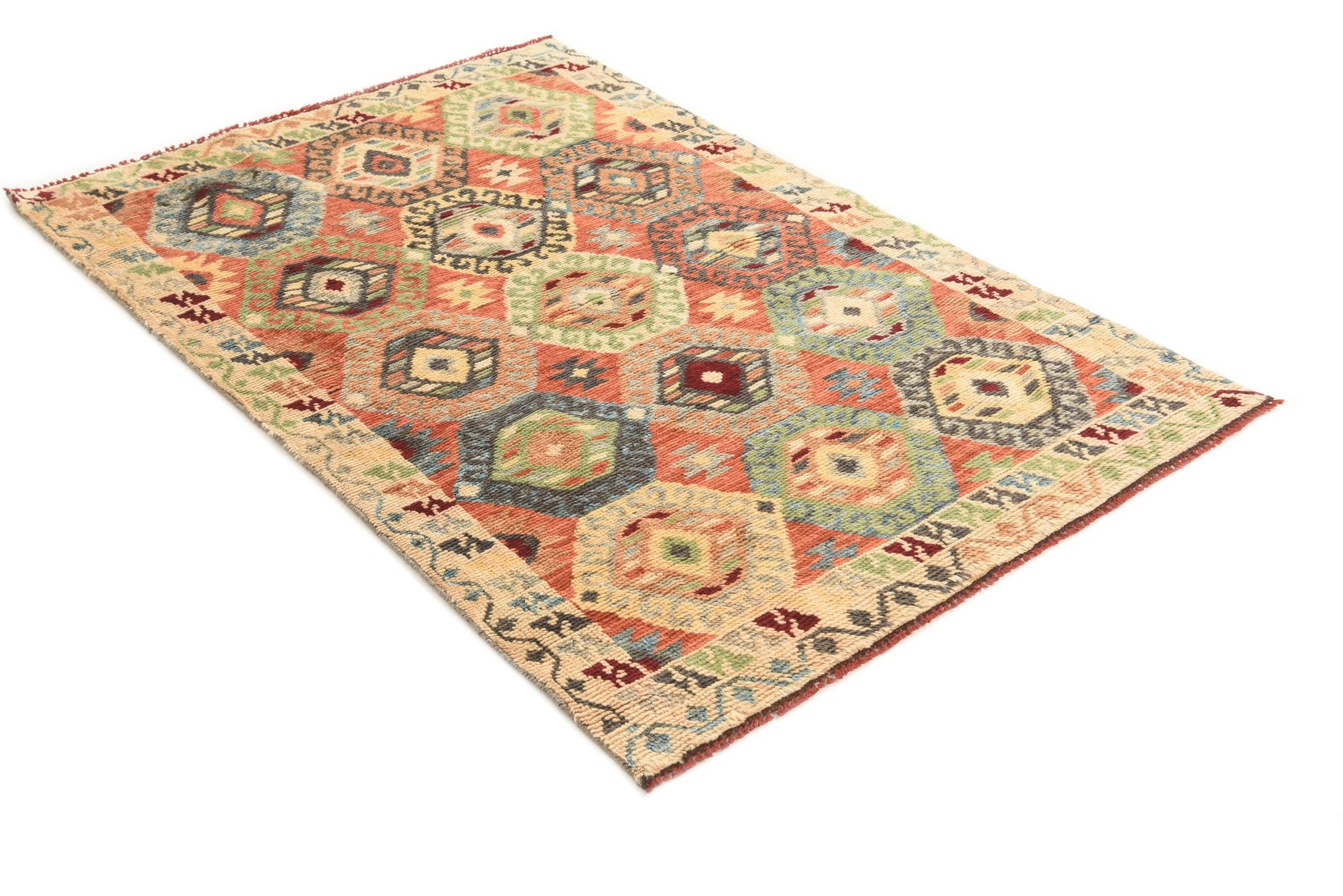 4' 1 x 6' 10 Hand Knotted Darya Wool Rug