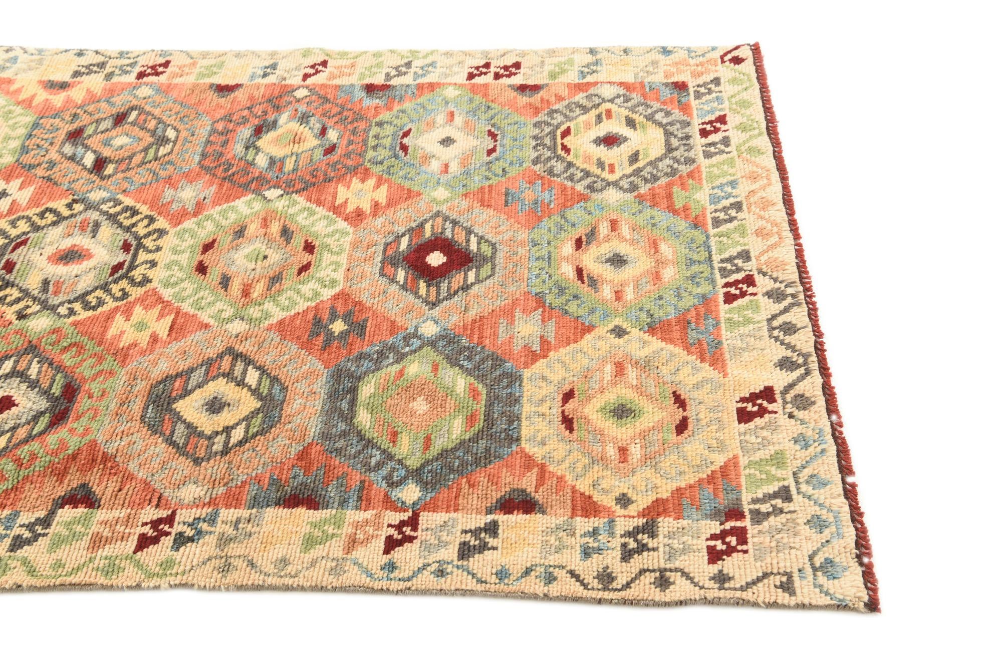 4' 1 x 6' 10 Hand Knotted Darya Wool Rug