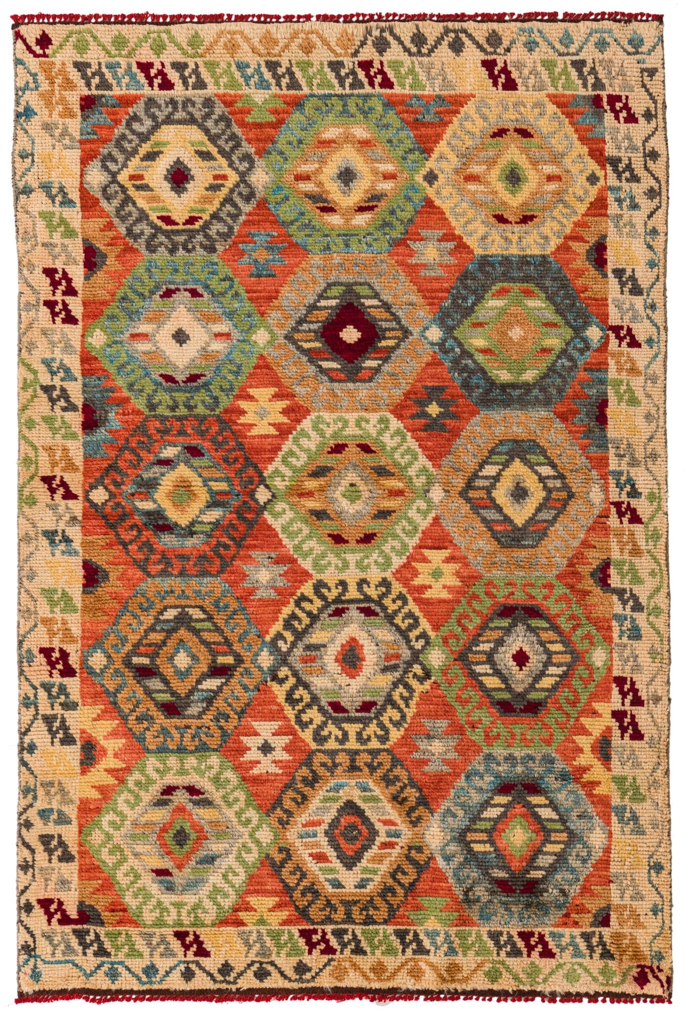 4' 1 x 6' 10 Hand Knotted Darya Wool Rug