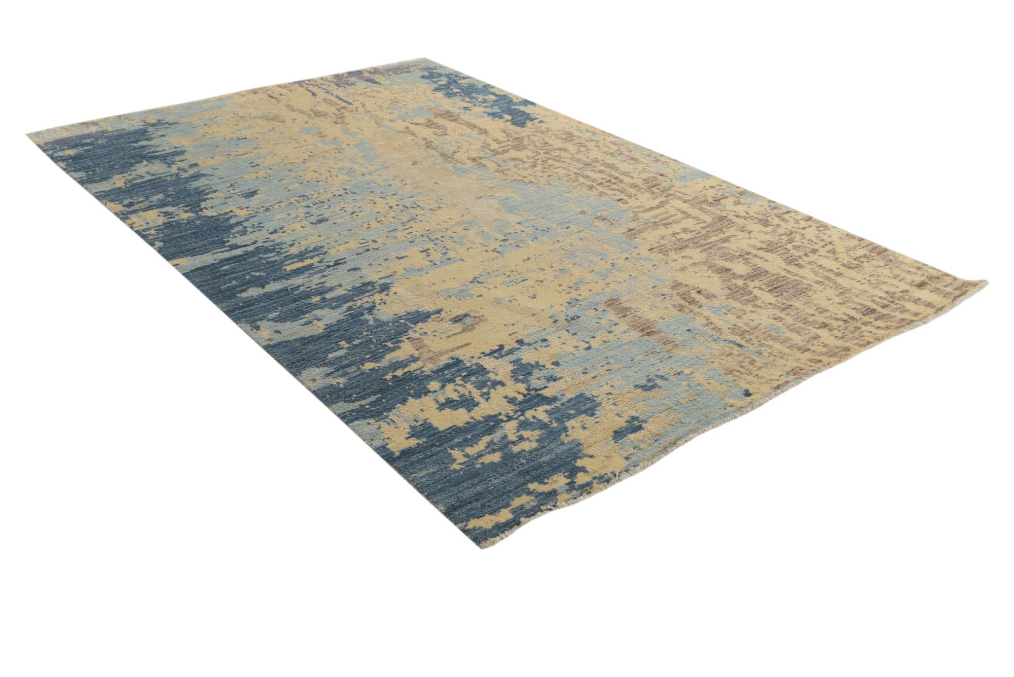 6' 2 x 9' 4 Hand Knotted Darya Rug