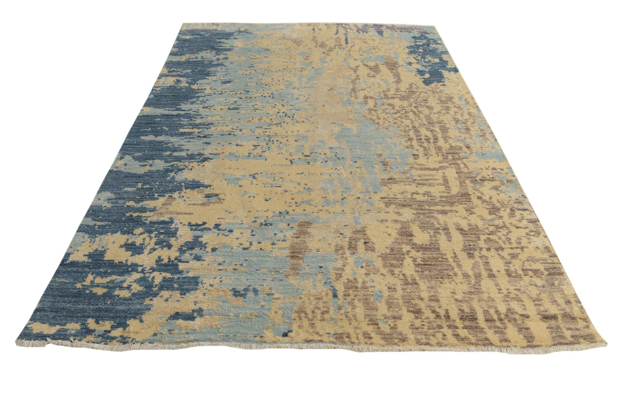6' 2 x 9' 4 Hand Knotted Darya Rug