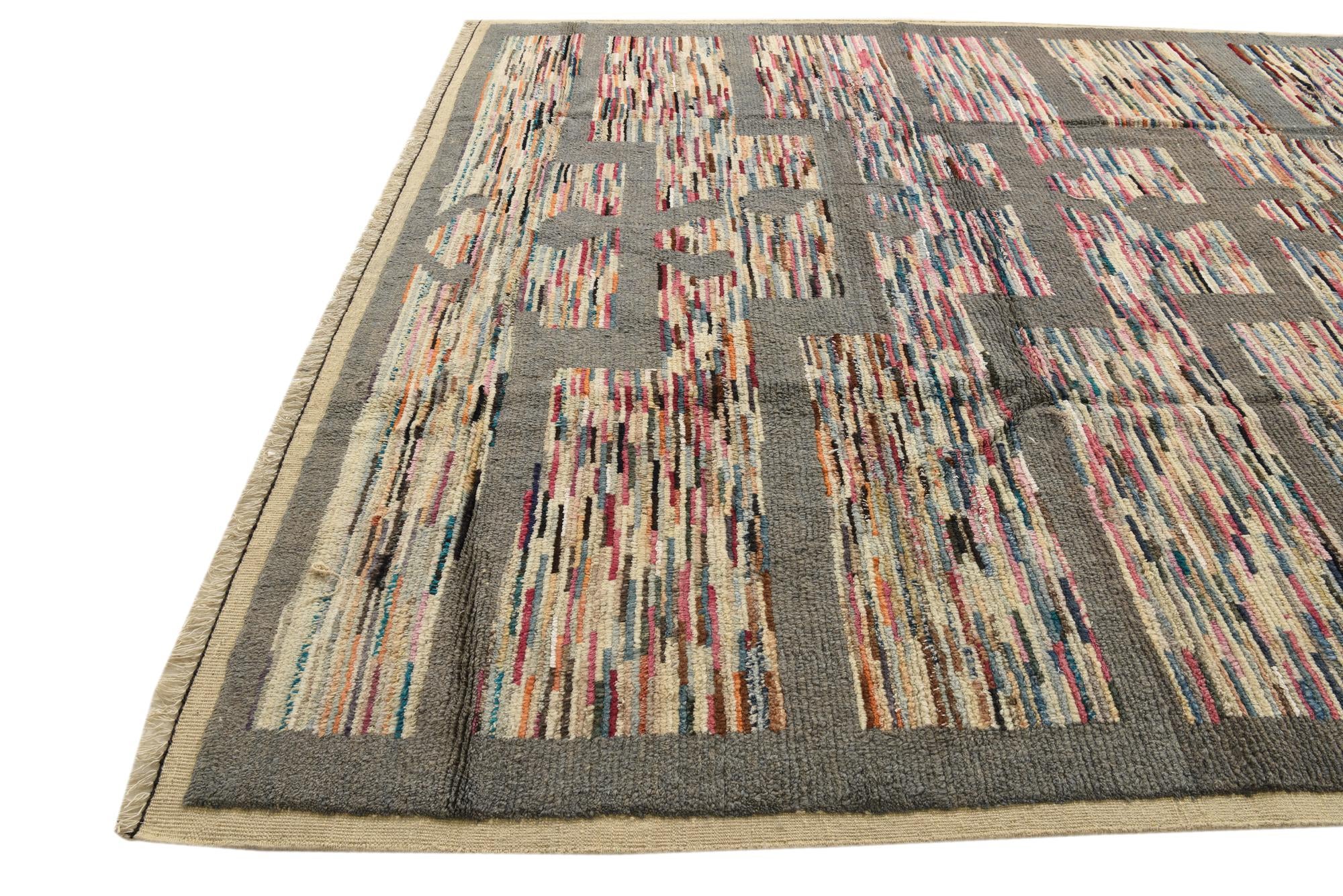 9' 1 x 12' 6 Hand Knotted Darya Wool Rug