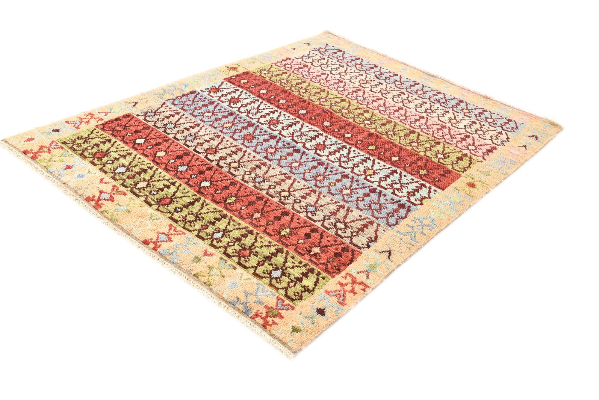 5' 3 x 7' 2 Hand Knotted Darya Wool Rug