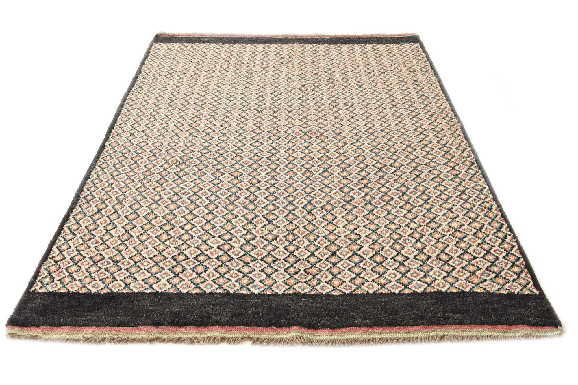 5' 4 x 8' 3 Hand Knotted Darya Wool Rug