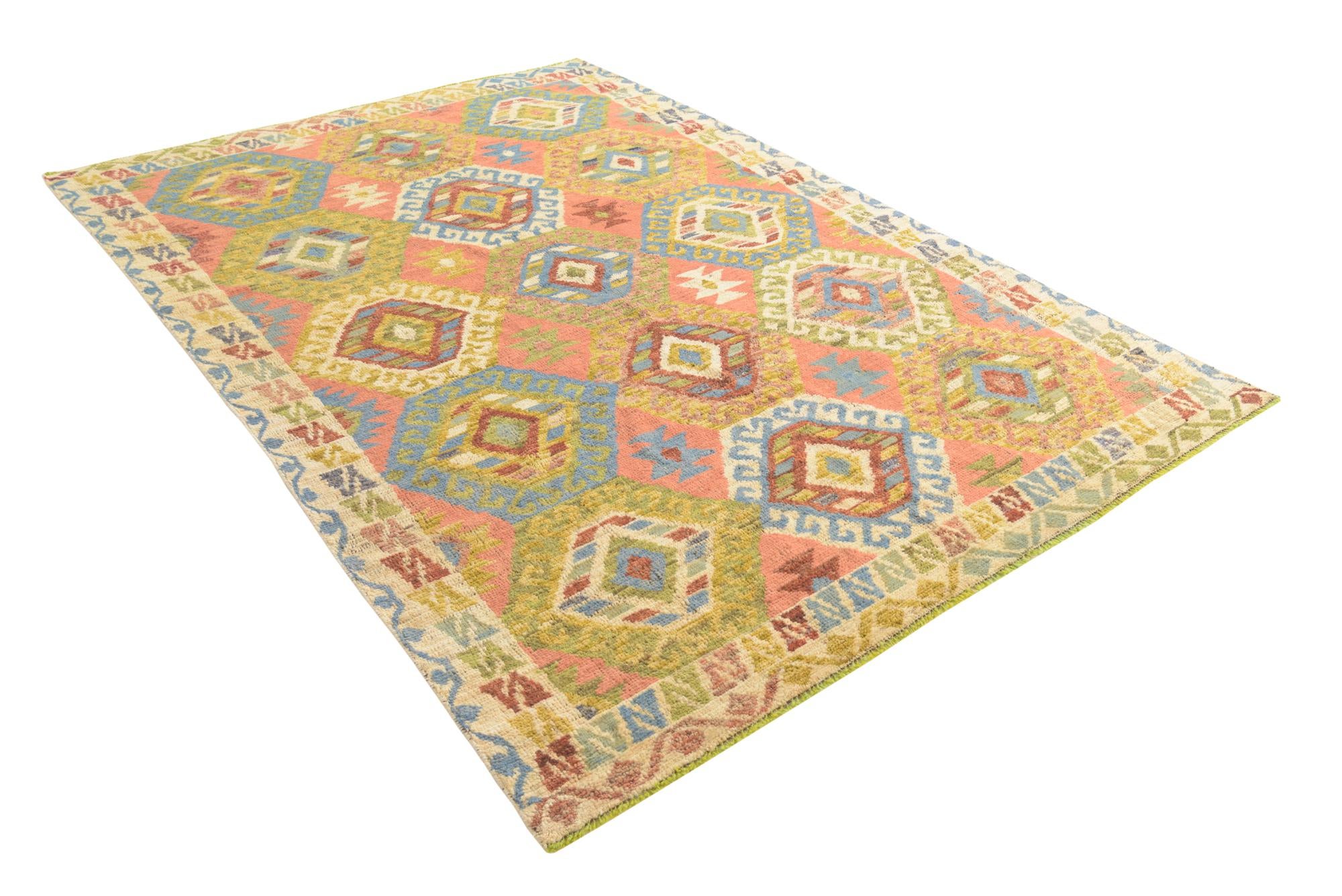 6' 8 x 9' 10 Hand Knotted Darya Wool Rug