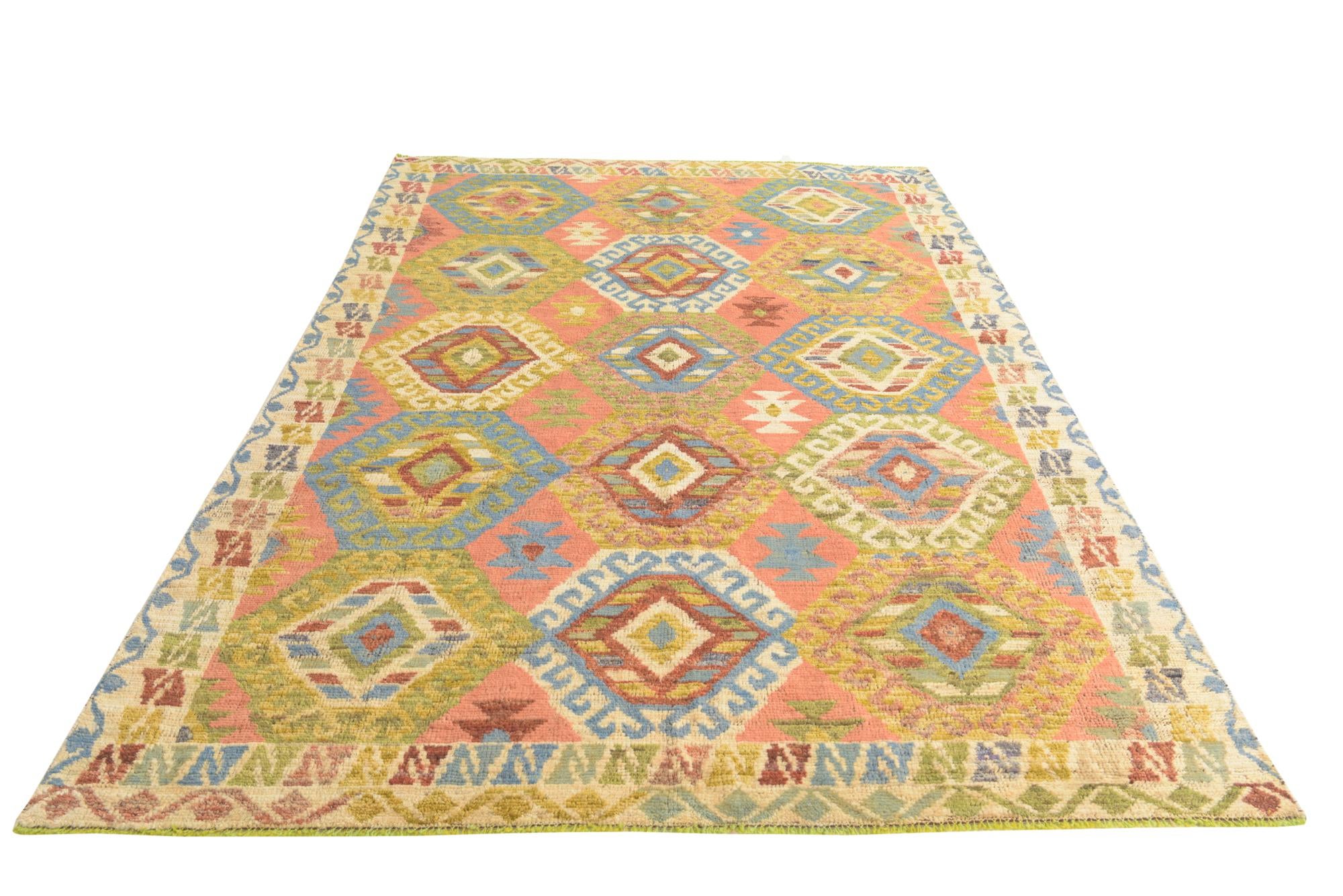 6' 8 x 9' 10 Hand Knotted Darya Wool Rug